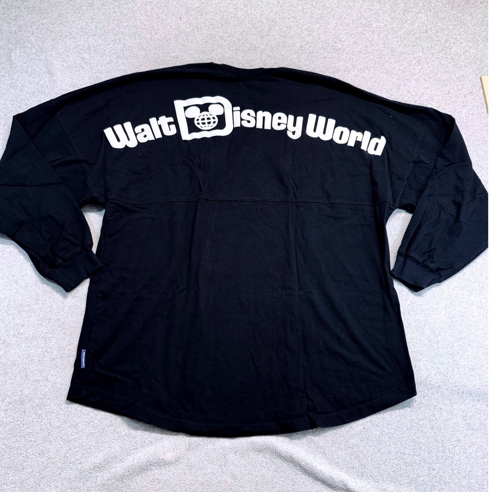 Disney Spirit Jersey Womens XL‎ Black Walt Disney World Est 1971 Puff Print Logo